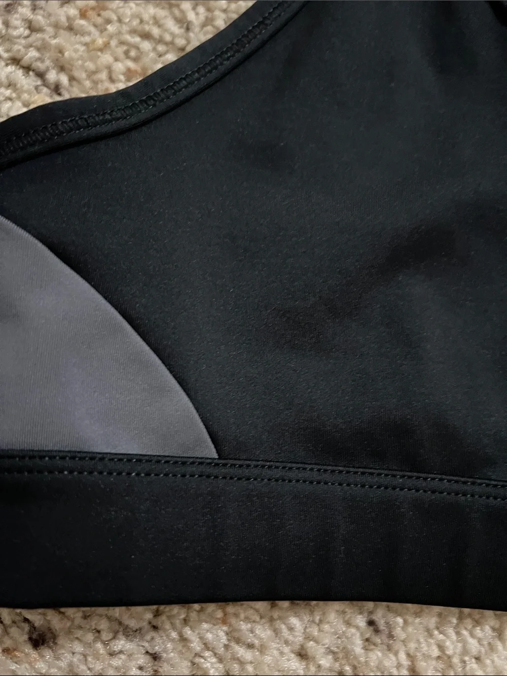 Nike Black and Gray AIR Racerback Sports Bra